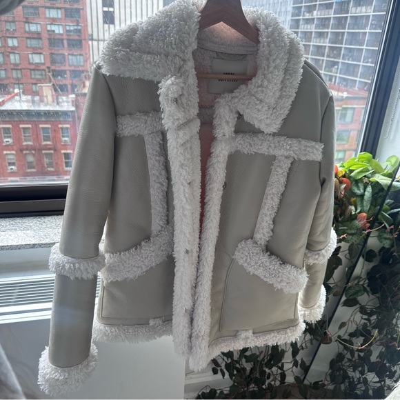 Urban Outfitters Willa Faux Leather Fur Sherpa Jacket Coat - Picture 2 of 8